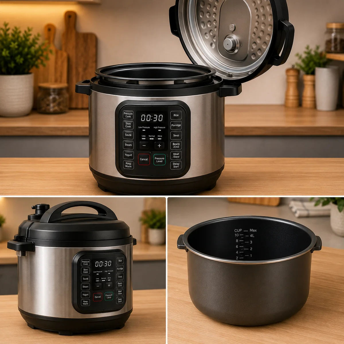 Digital Stainless Steel Multi-Function Pressure Cooker & Multicooker